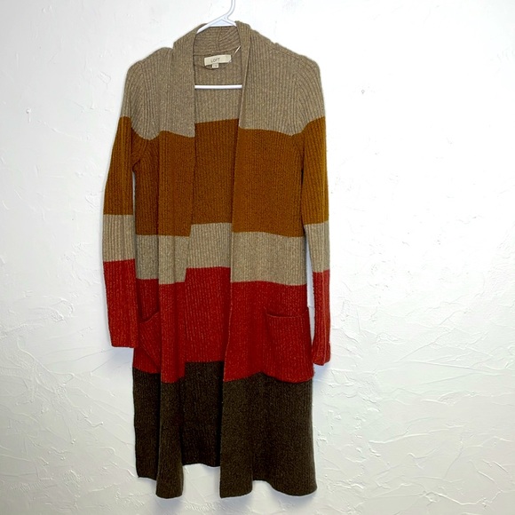 The Loft Color Block/Striped Duster/Cardigan - Picture 4 of 7